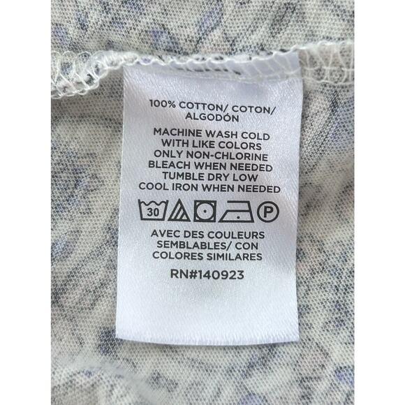 LOFT Multicolor V Neck Multicolor Floral Print Short Sleeve Top - Picture 8 of 8